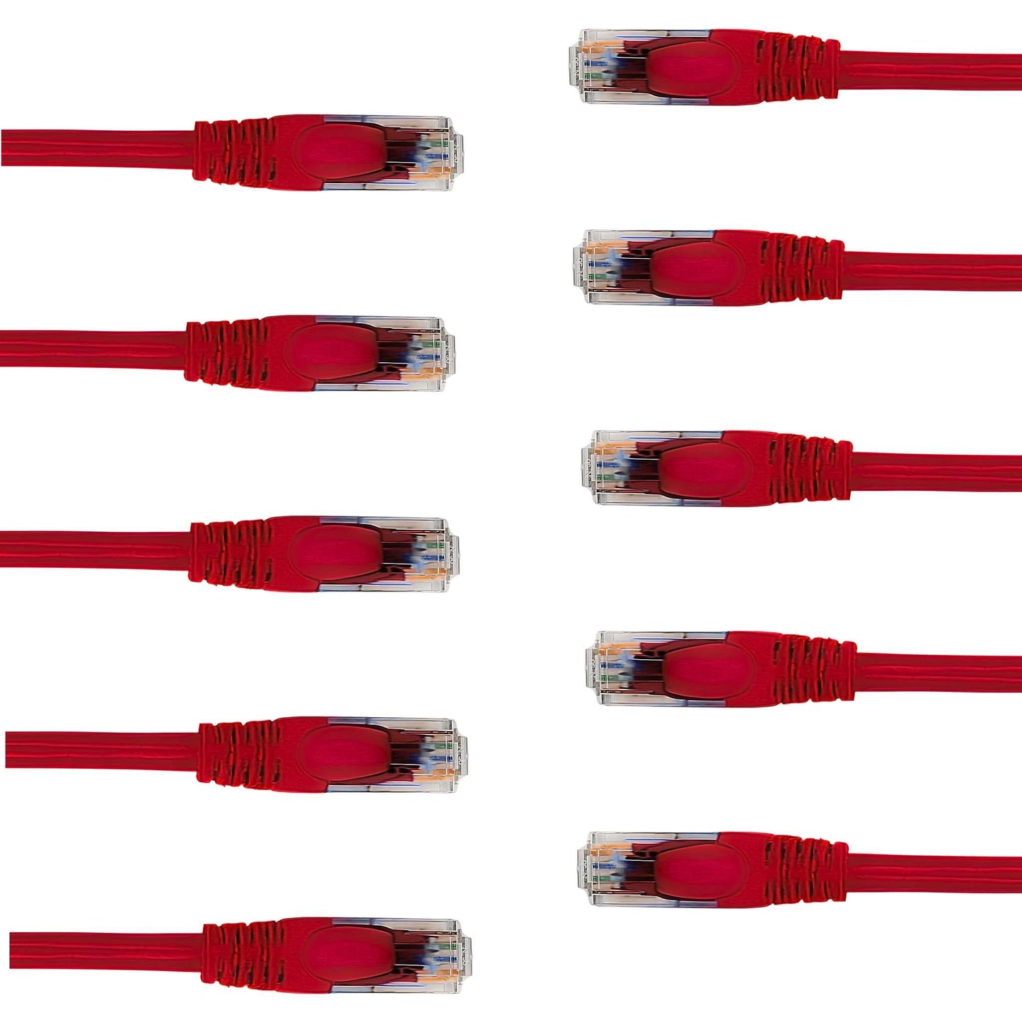 5-Pack Cat 6 Ethernet Cable - High-Speed Ethernet Cable 10Gbps (Internet Cable, Network Cable, Cat6 Patch Cable, Patch Cord, Data Cable) Black/Blue/Red/Green/Yellow/White