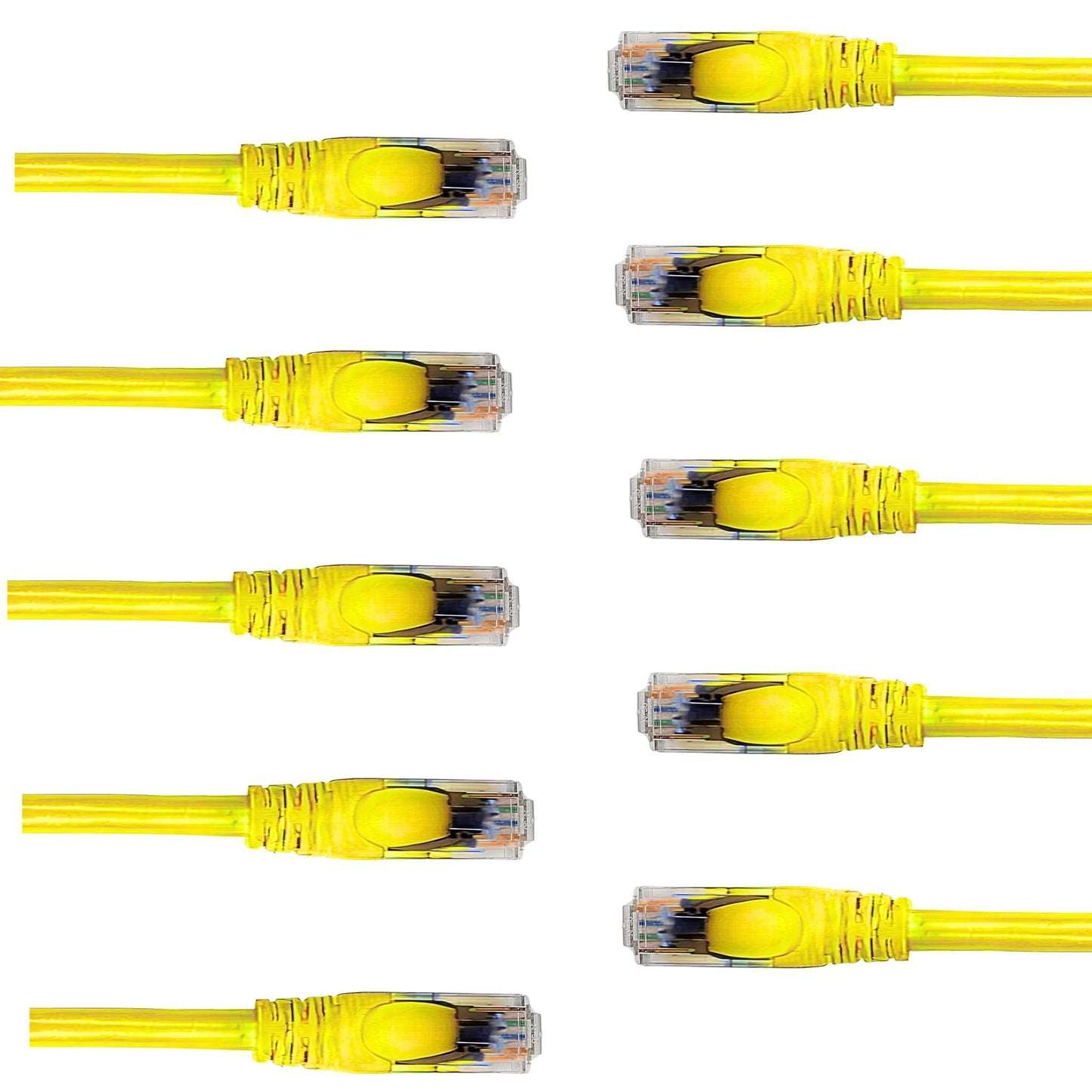 5-Pack Cat 6 Ethernet Cable - High-Speed Ethernet Cable 10Gbps (Internet Cable, Network Cable, Cat6 Patch Cable, Patch Cord, Data Cable) Black/Blue/Red/Green/Yellow/White