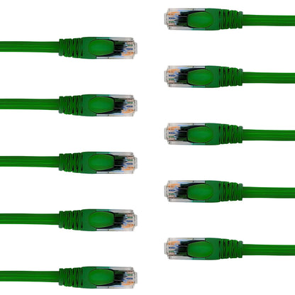 Cat 6 Ethernet Cable - High-Speed Ethernet Cable 10Gbps (Internet Cable, Network Cable, Cat6 Patch Cable, Patch Cord, Data Cable) Black/Blue/Red/Green/Yellow/White 10-Pack