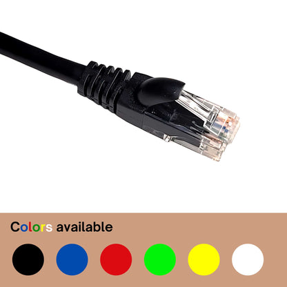 Single Cat 6 Ethernet Cable - High-Speed Ethernet Cable 10Gbps (Internet Cable, Network Cable, Cat6 Patch Cable, Patch Cord, Data Cable) Black/Blue/Red/Green/Yellow/White