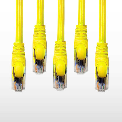 5-Pack Cat 6 Ethernet Cable - High-Speed Ethernet Cable 10Gbps (Internet Cable, Network Cable, Cat6 Patch Cable, Patch Cord, Data Cable) Black/Blue/Red/Green/Yellow/White