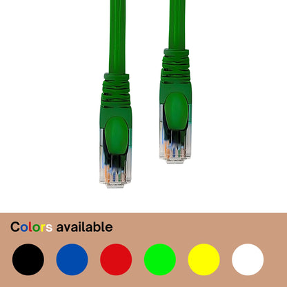 2-Pack Cat 6 Ethernet Cable - High-Speed Ethernet Cable 10Gbps (Internet Cable, Network Cable, Cat6 Patch Cable, Patch Cord, Data Cable) Black/Blue/Red/Green/Yellow/White