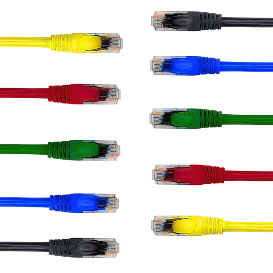 Multi-Color Cat 6 Ethernet Cable - High-Speed Ethernet Cable 10Gbps (Internet Cable, Network Cable, Cat6 Patch Cable, Patch Cord, Data Cable)