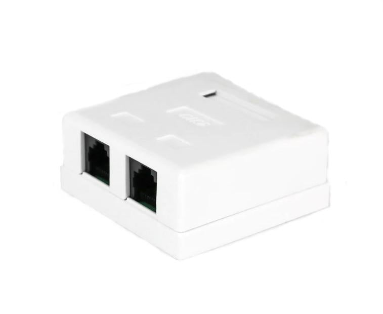 UL Listing Surface Mount Boxes, each featuring 1/2-Port Keystone Jack Configuration in White