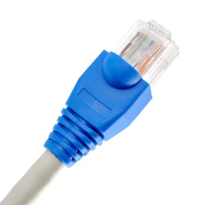 Strain relief boots with soft plastic, designed for Ethernet RJ45 cable connectors, compatible with CAT5, CAT5E, CAT6, and CAT6A Connectors.